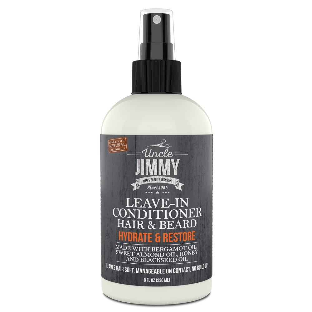 Uncle Jimmy conditionneur sans rinçage pour barbe et cheveux: douceur et hydratation.