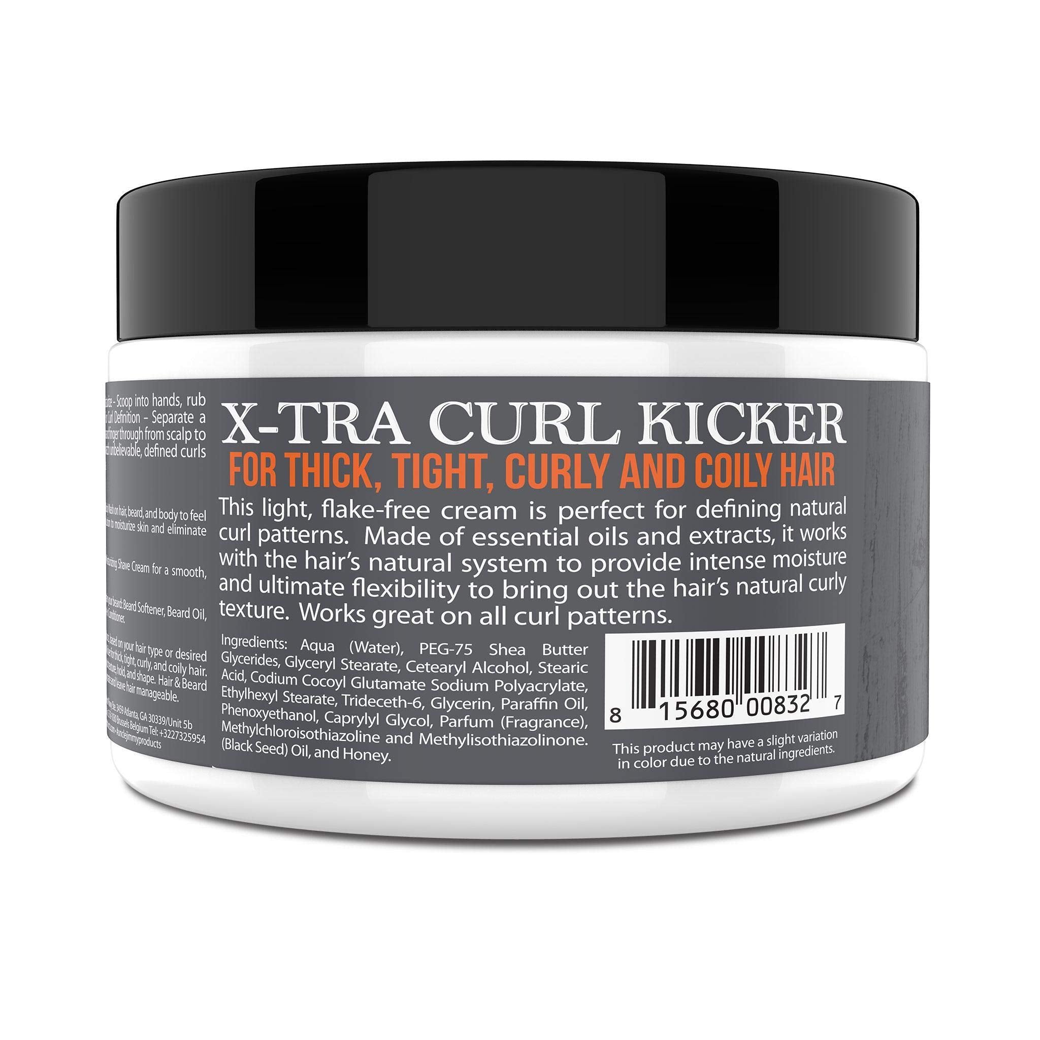 Uncle Jimmy X-TRA Curl-Kicker defined-curls highlights long-lasting bounce and hydration
