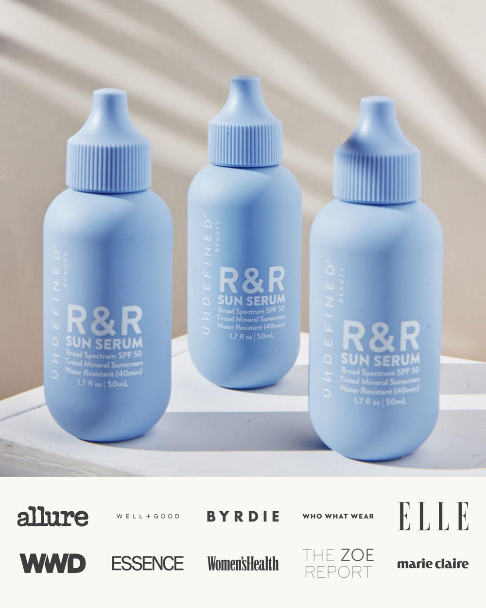 Undefined Beauty R&R Sun Serum Respectueux des récifs et végan, protection responsable.
