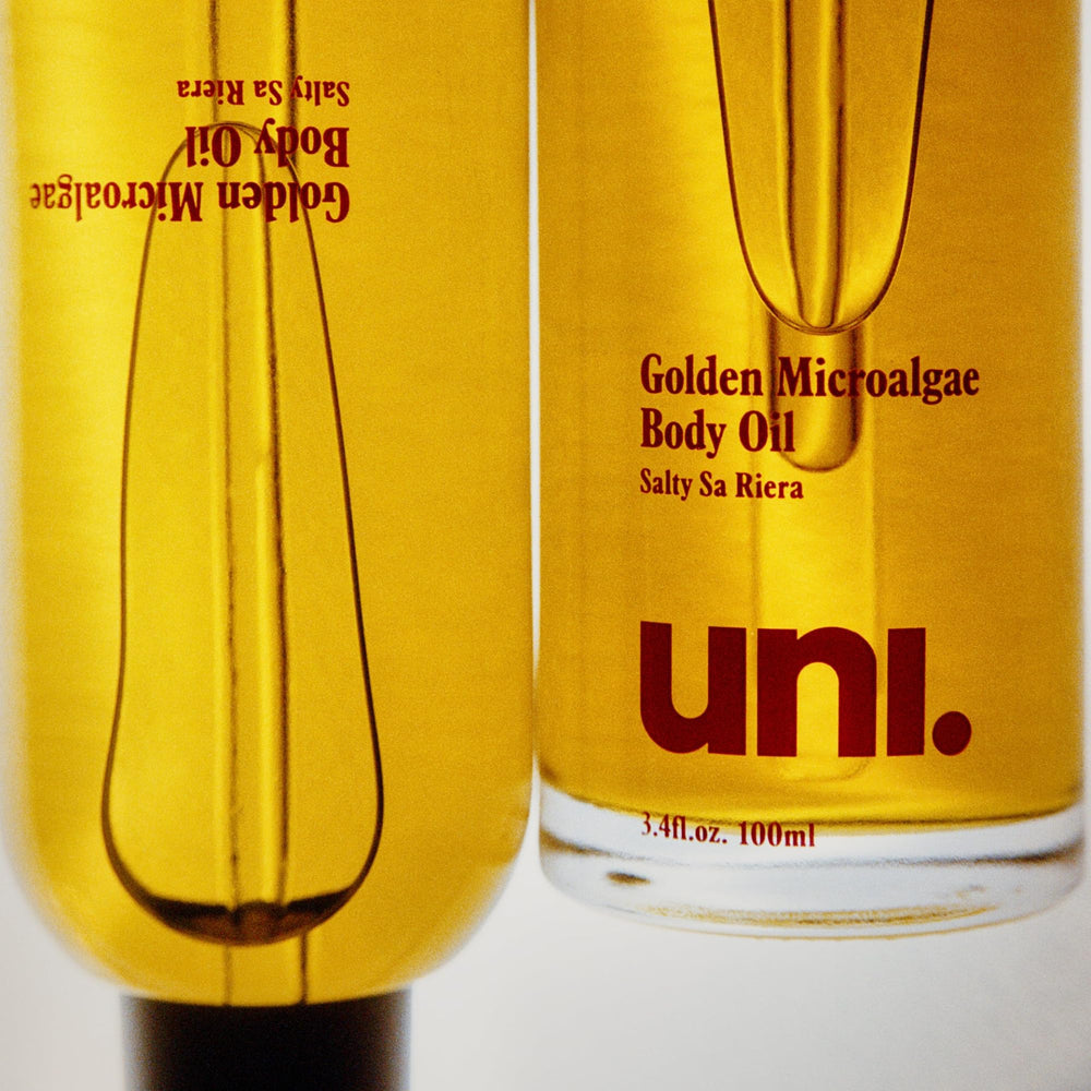 parfum subtil de l'huile uni. microalgues dorées