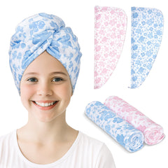 Serviette Unicorn Castle pour cheveux d'enfant, absorption rapide pour un séchage efficace.