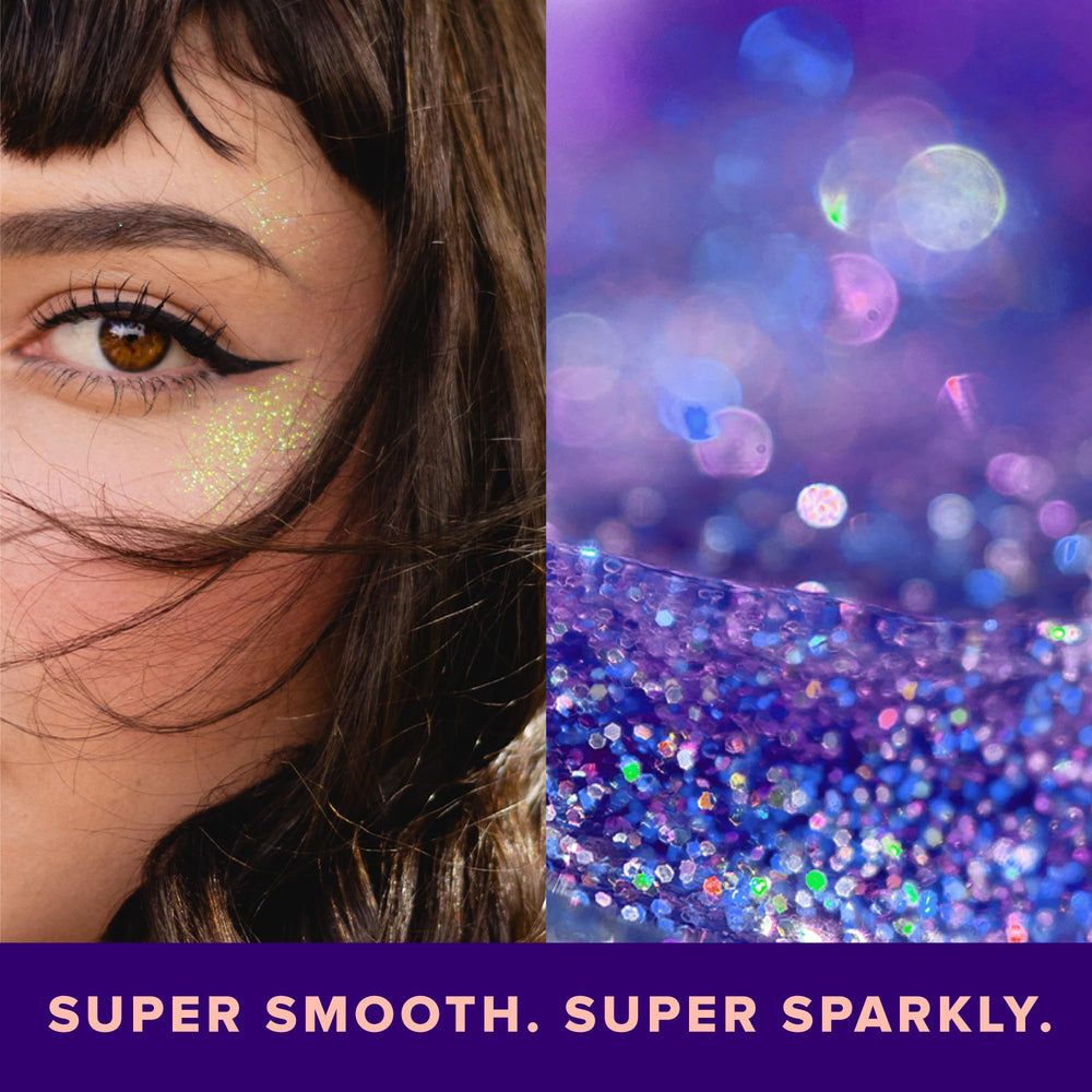 UNICORN SNOT Gel brillance peau, idéal pour festivals et fêtes lumineuses.