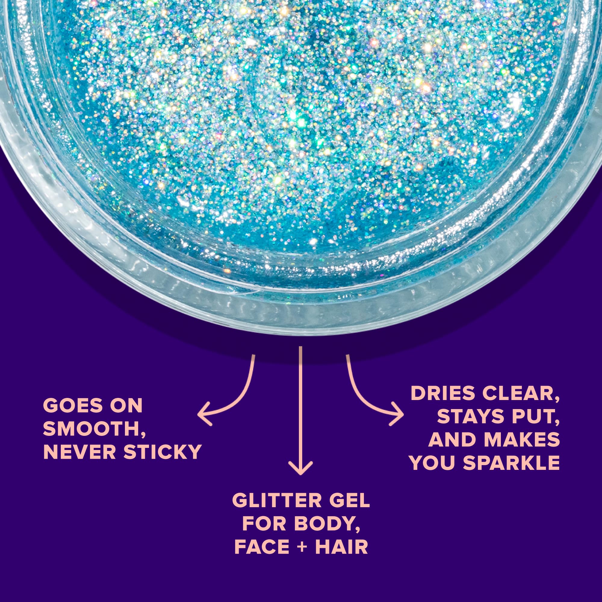 Unicorn SNOT Gel holographique bleu autour des yeux éclatant