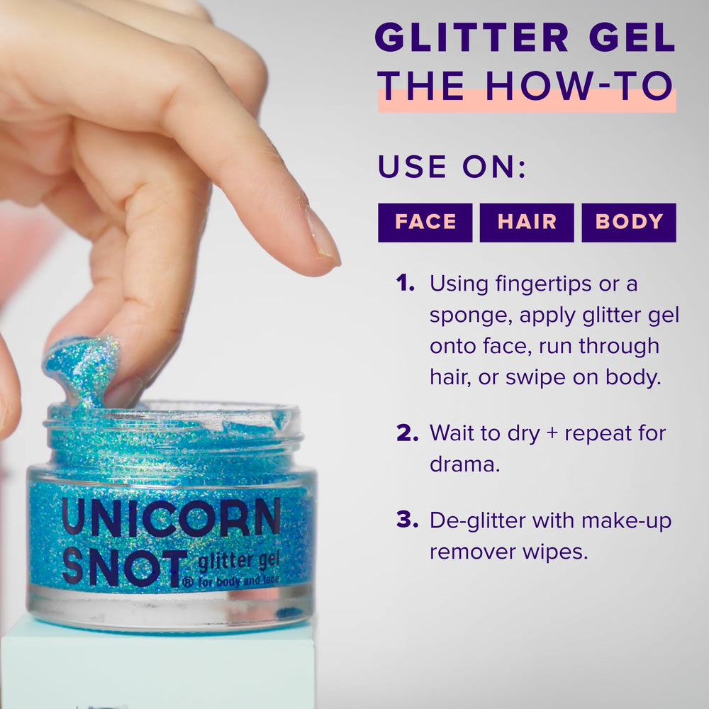 Unicorn SNOT Gel bleu pour look festival rapide