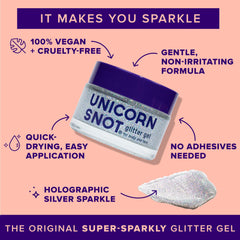 UNICORN SNOT gel paillette holographique yeux maquillage : accentue le regard en un instant.