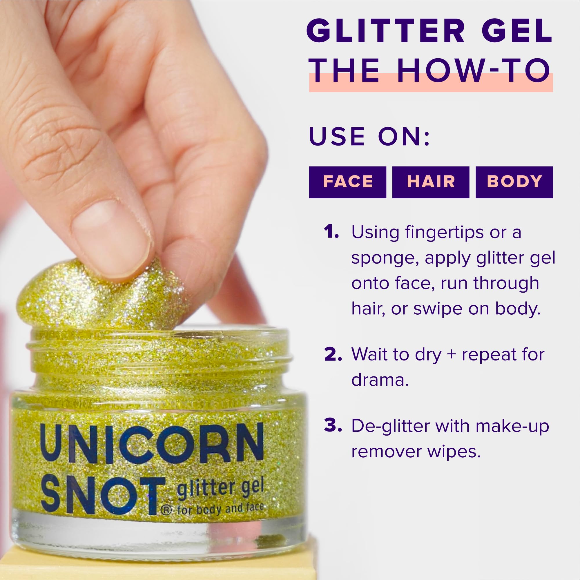 UNICORN SNOT parfait pour les festivals et soirées, style brillant et accrocheur.
