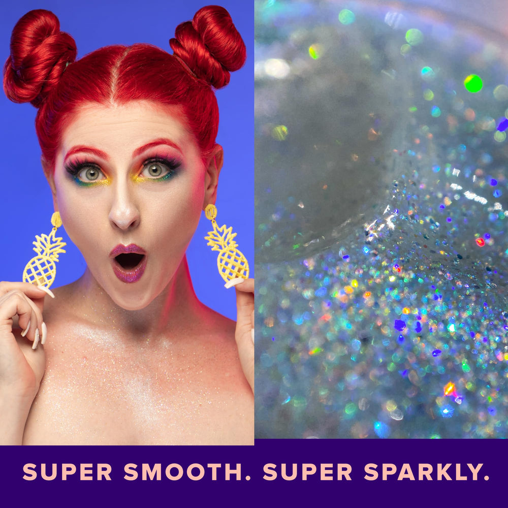 UNICORN SNOT paillettes-brillance visage : éclat subtil pour une peau lumineuse.