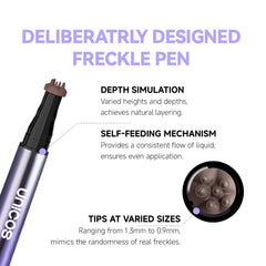 Close-up of Unicos Freckle Stamp precision tip for dot-size control