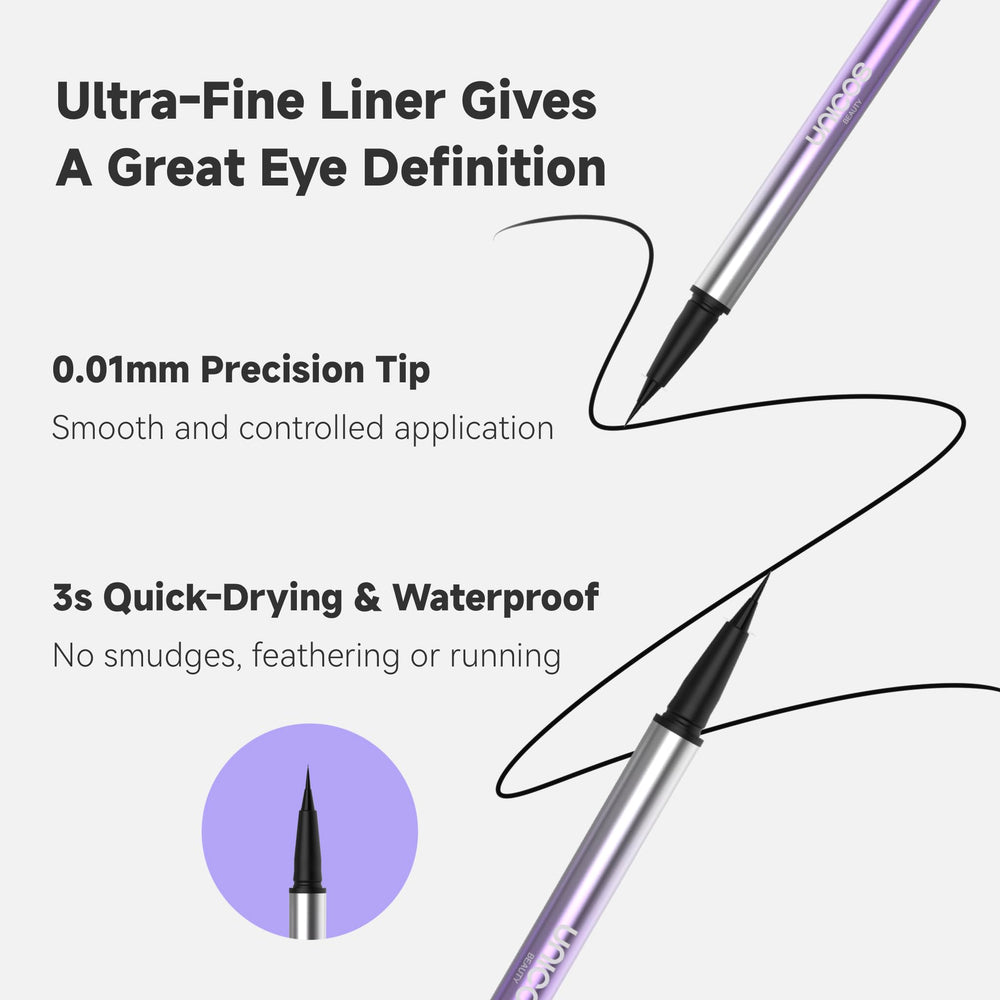 Unicos waterproof and smudge-proof formula stays put through daily activities.