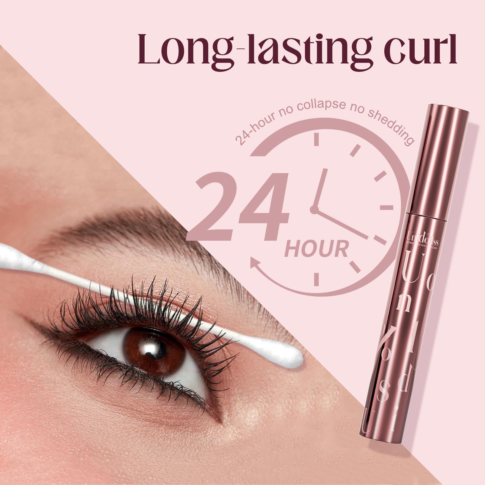 Unidollss Tubing Mascara est hypoallergenique et adapté aux yeux sensibles.