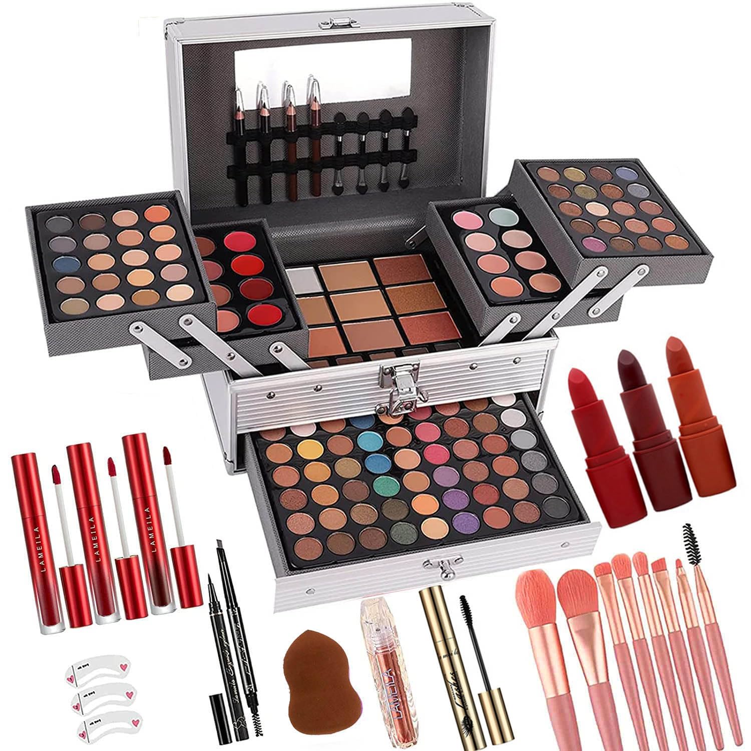 Unifull kit maquillage 132 couleurs, ensemble polyvalent pour tous les looks.