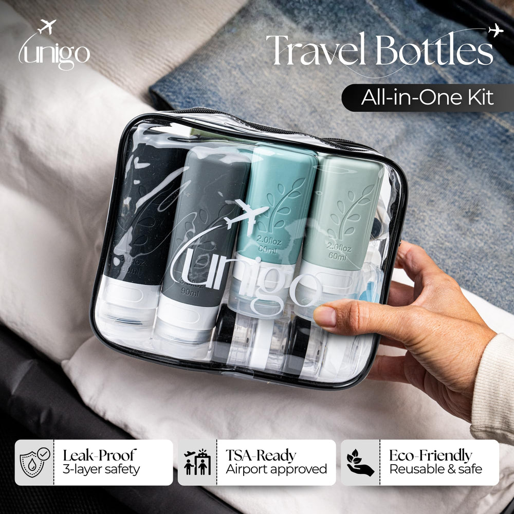 Tailles 90 ml et 60 ml Unigo pour tous les voyages