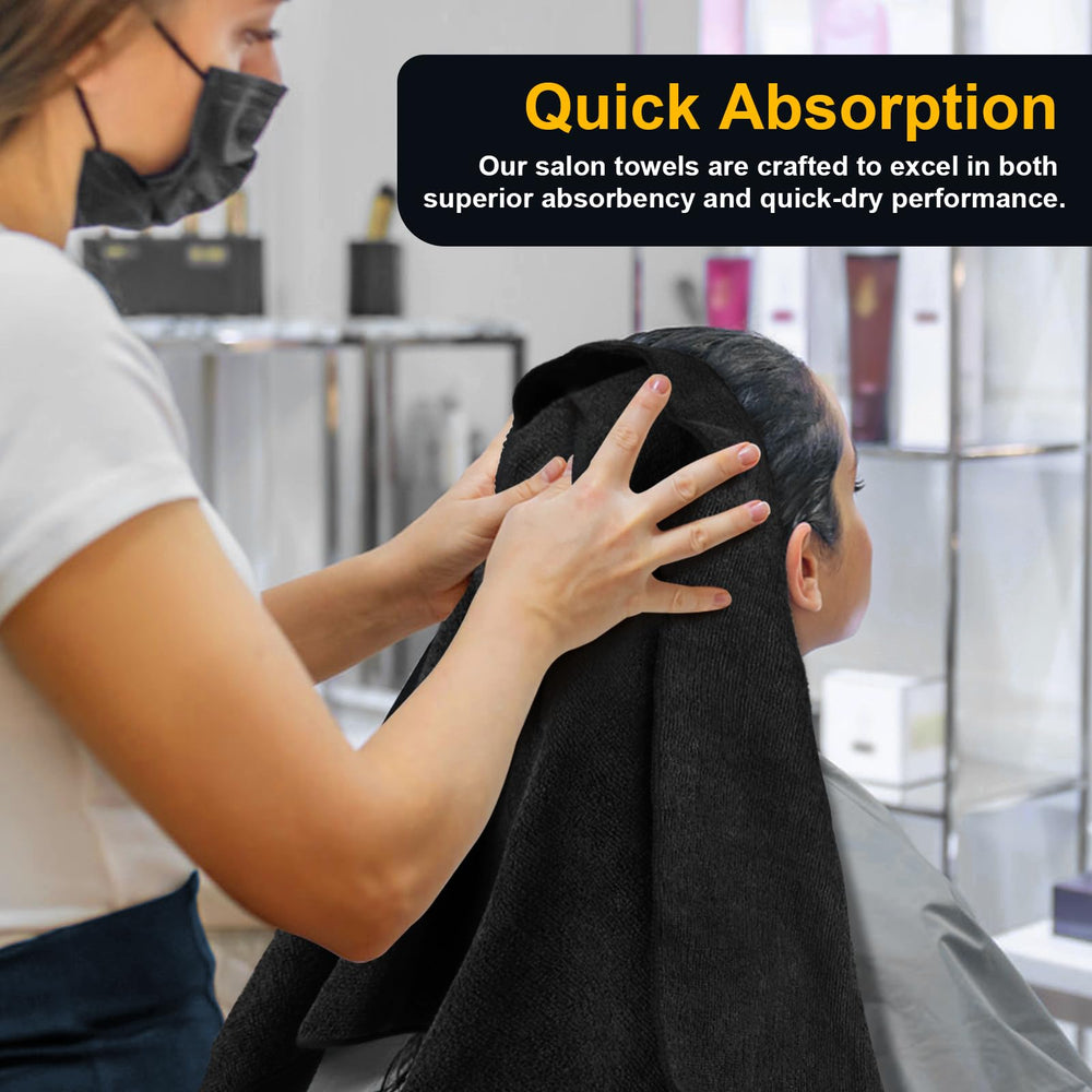 Usage salon rapide, sèche cheveux et peau grâce à l’absorption élevée.