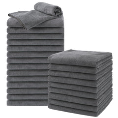 UNIMADE serviettes de salon grises 16x29, absorption rapide pour cheveux mouillés.