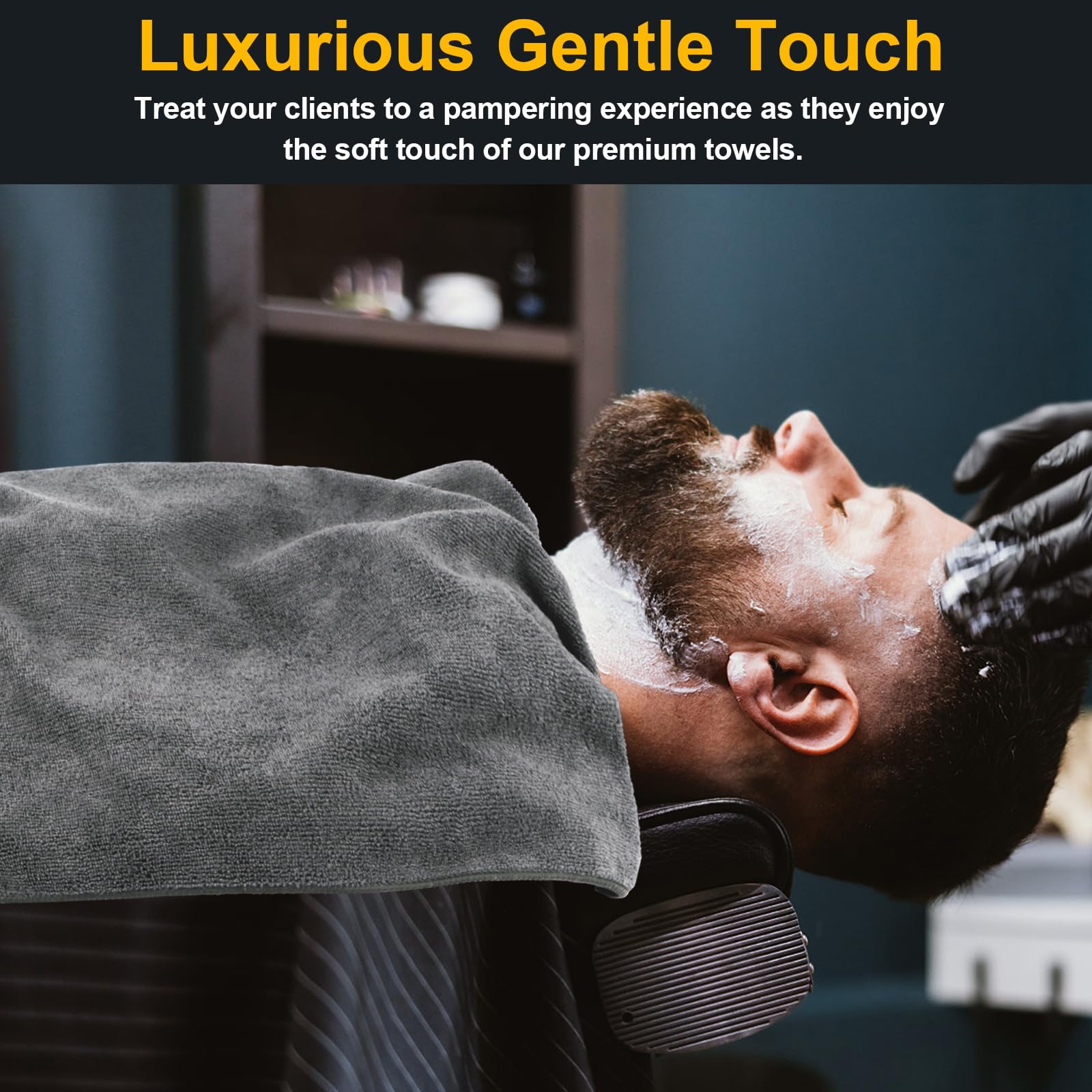 UNIMADE serviettes coiffure grises, douceur au toucher et utilisation polyvalente.