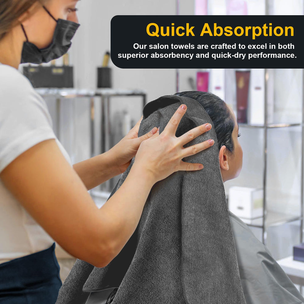 UNIMADE serviettes de salon grises, durables pour usage professionnel quotidien.