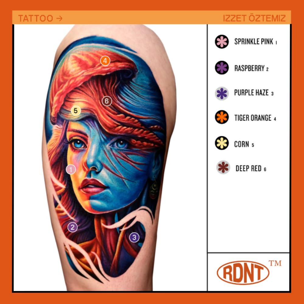 Encre Radiant de unitedtattoosupply, flacon bleu pays pour dégradés subtils