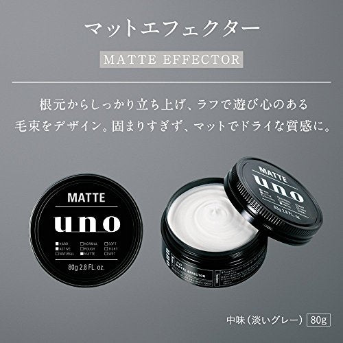 Tenue durable tout au long de la journée grâce au Uno mat effet-coiffant 80g