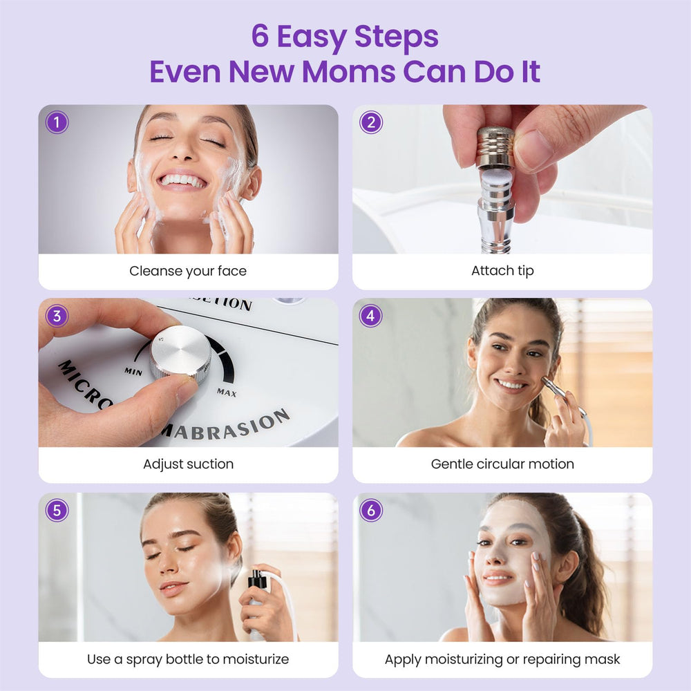 Meilleure absorption des crèmes grâce à UNOISETION Diamond Microdermabrasion.