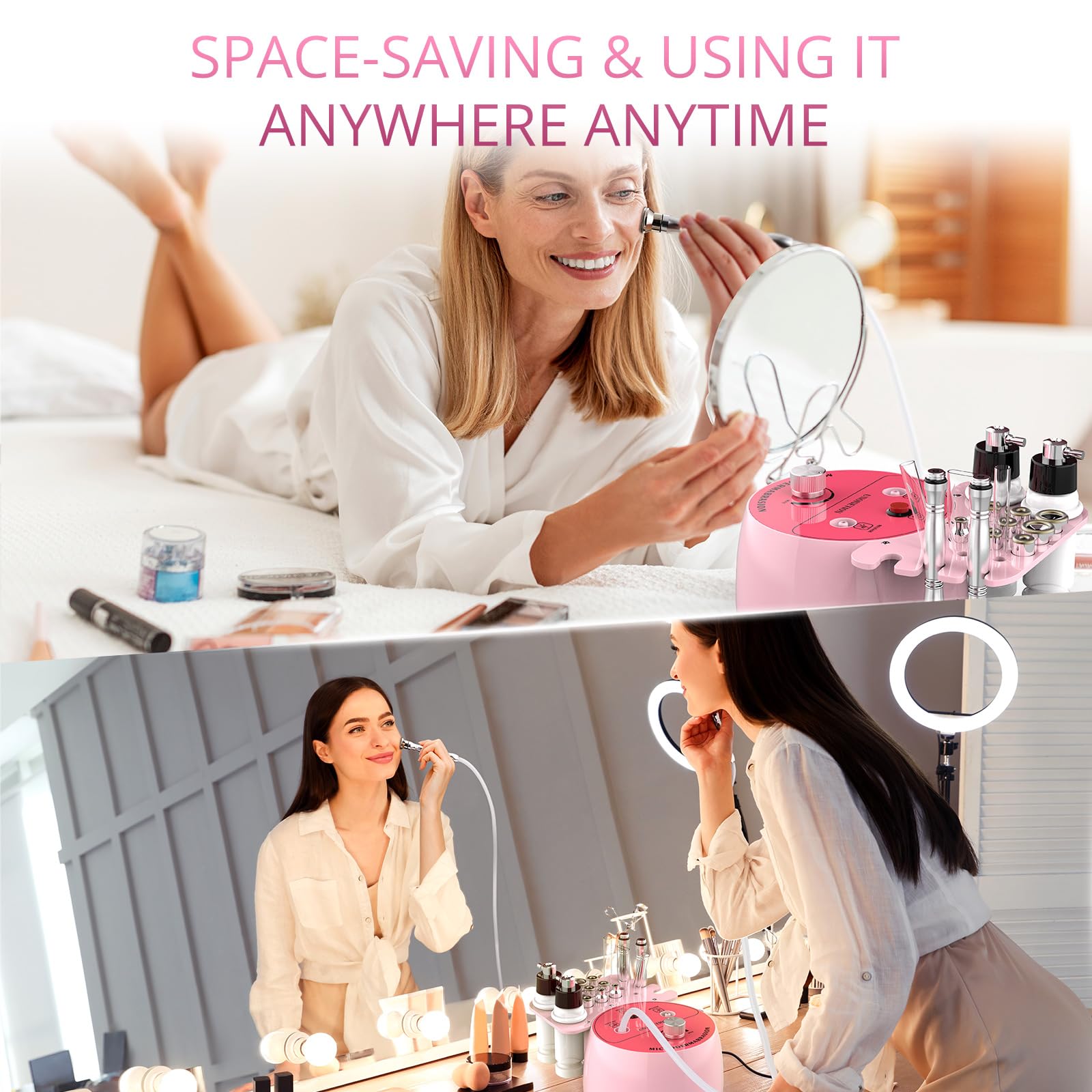 UNOISETION Diamond machine microdermabrasion, outil 3-en-1 pour soin à domicile