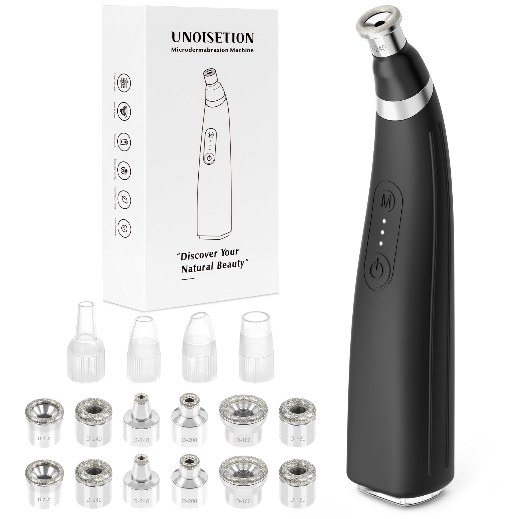UNOISETION – Tête diamant 01, exfoliation en douceur pour une peau lumineuse