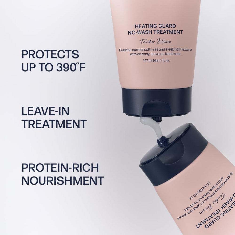 Application mains appliquant le sérum UNOVE Heating Guard sur cheveux