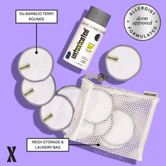Untoxicated disques démaquillage en bambou double couche, douceur et efficacité pour le soin quotidien.