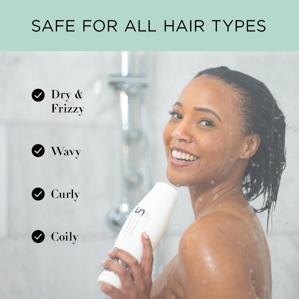 Unwash Bio-Cleansing Conditioner, cheveux bouclés: définition accrue et frisottis maîtrisés.