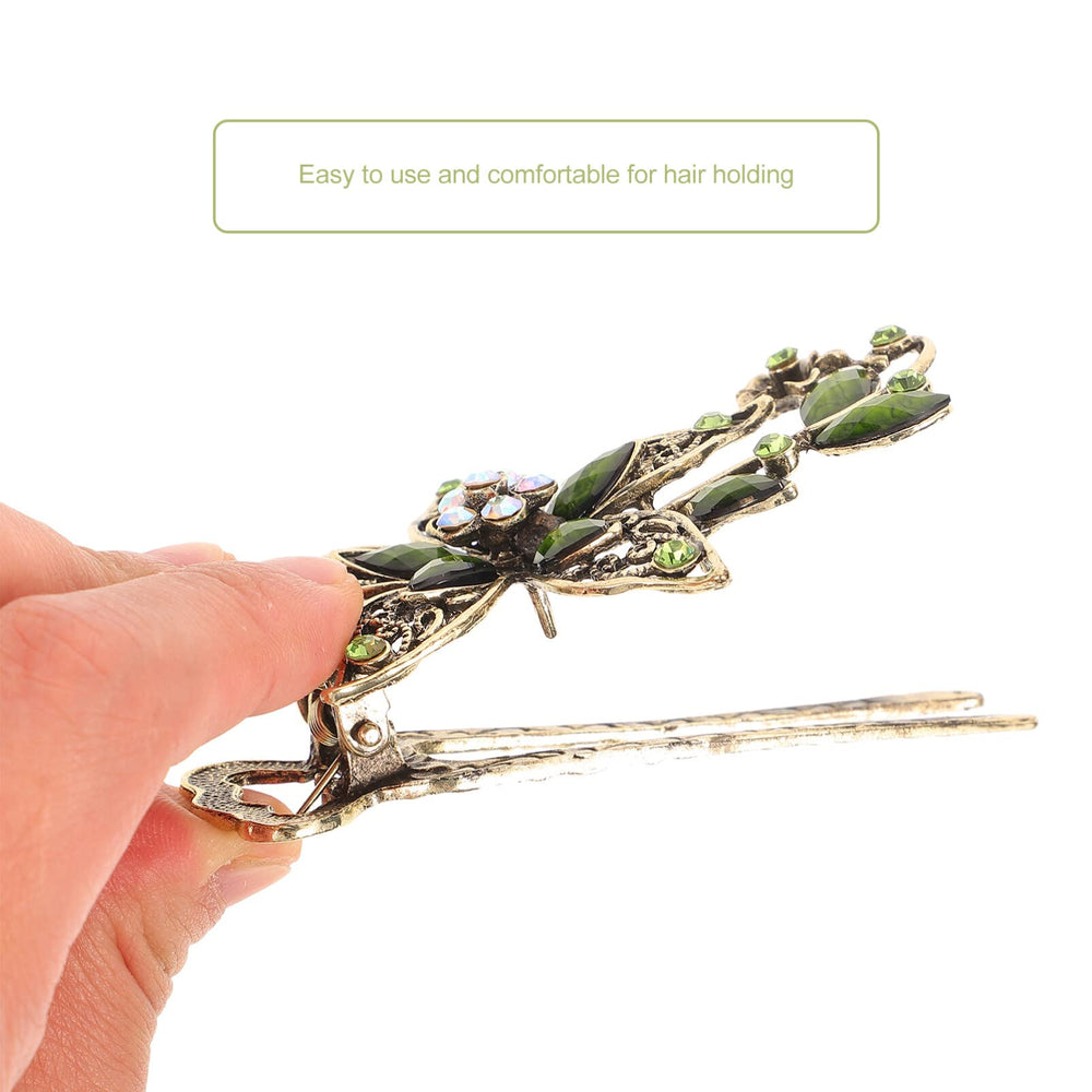 Broche cheveux paillette verte pour une soirée inoubliable.
