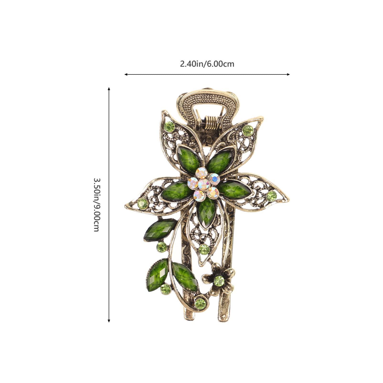 Broche cristal 3A vert par Uonlytech, brillance discrète et chic.
