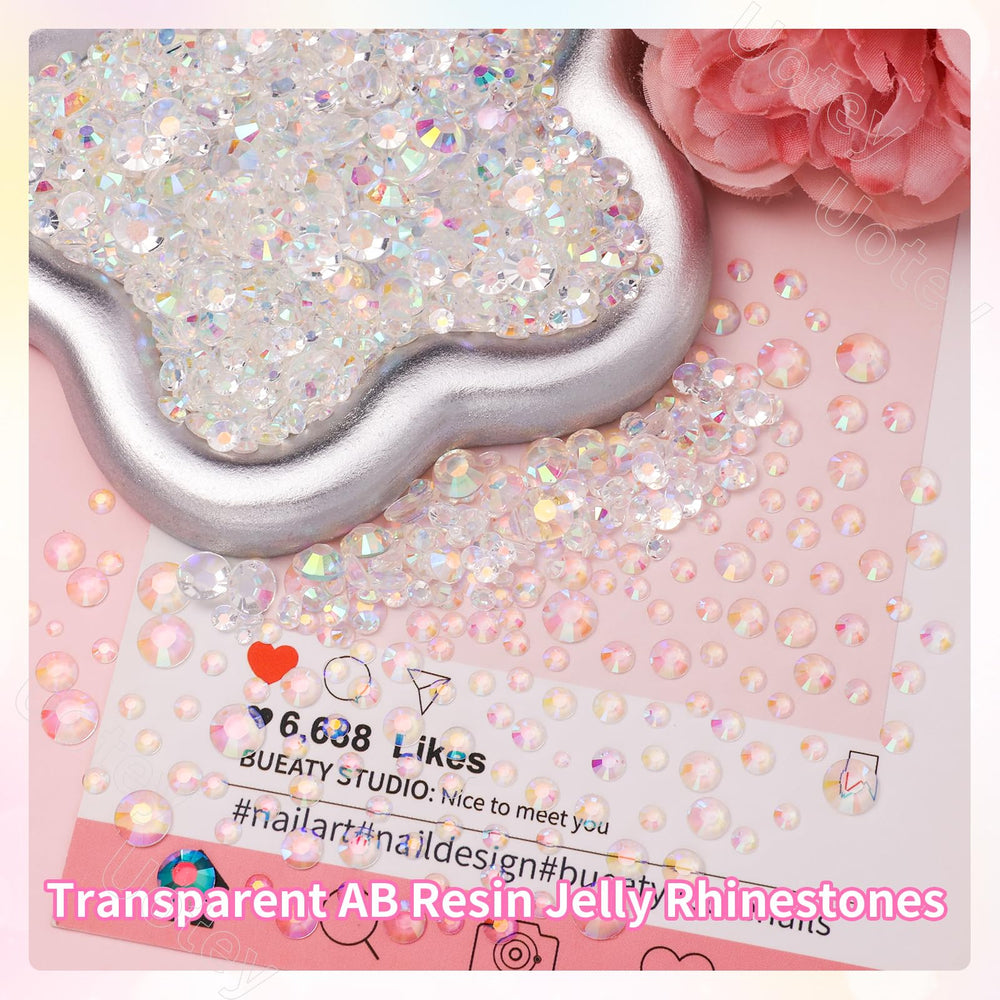 Uotey pierres résine transparentes 2–6 mm – polyvalentes