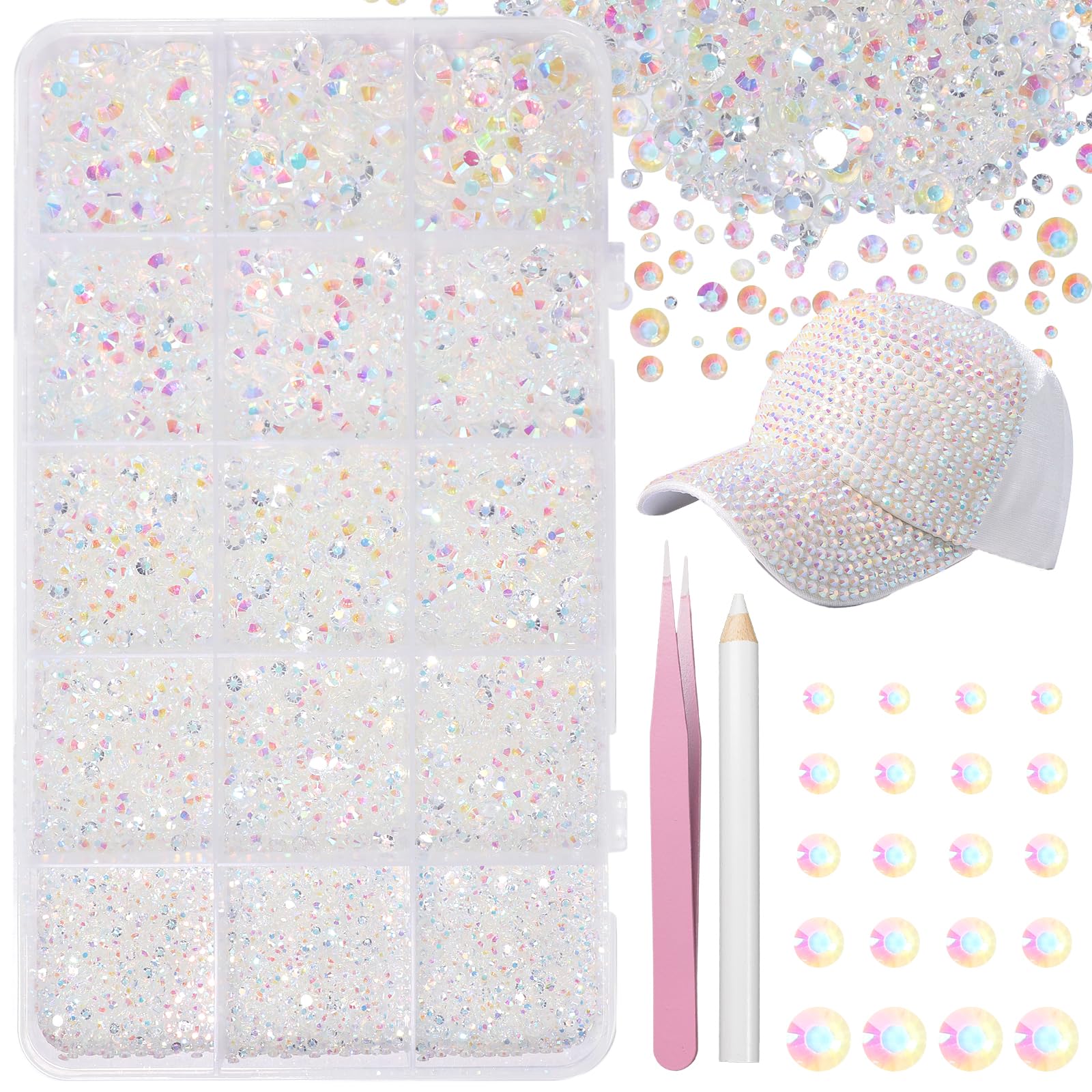 Uotey pierres en résine transparentes – ensemble 16000 pièces pour décorations brillantes