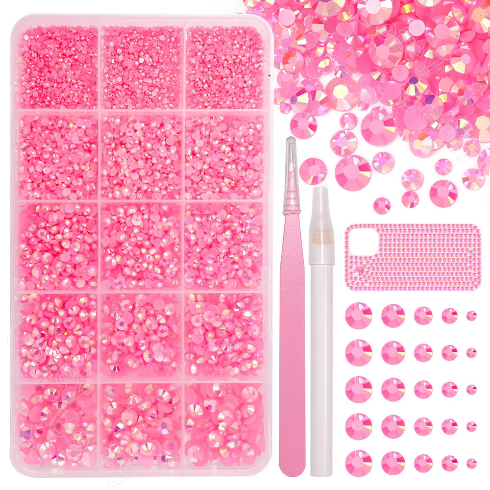 Kit Uotey strass rose avec ensemble de 15 grilles pour décoration