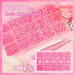 Pince et pointe Uotey facilitant la pose précise des strass rose