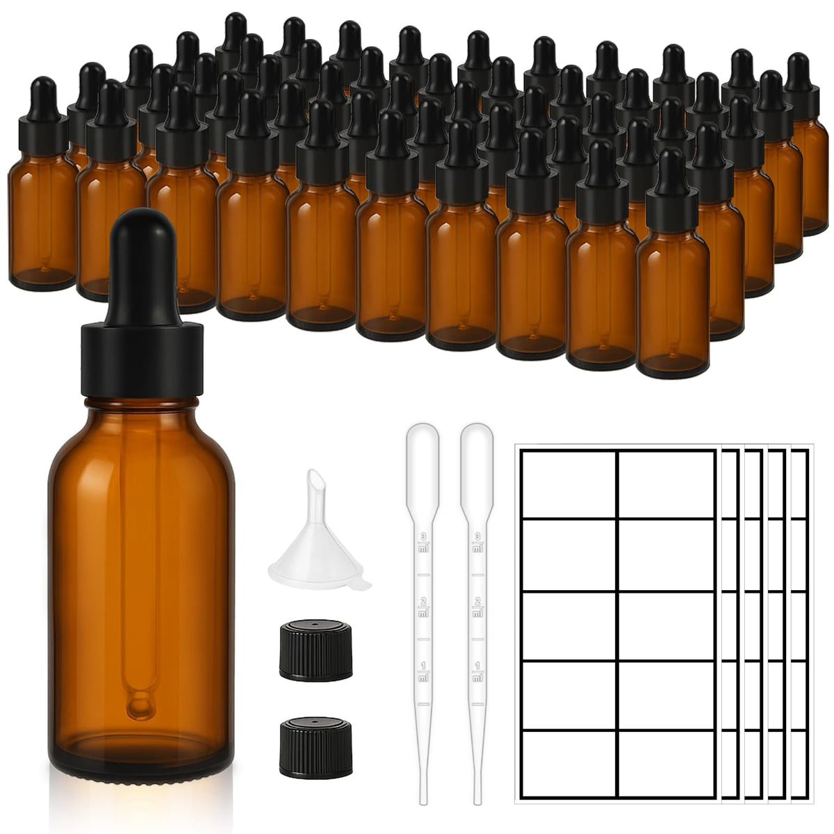 UPBUD fioles ambrées de 30 ml avec compte-gouttes pour applications précises.