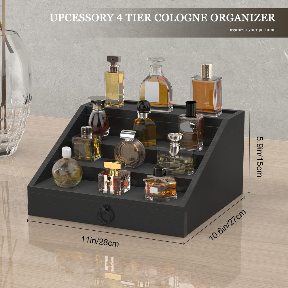Upcessory design moderne en bois noir apporte une touche élégante au meuble.