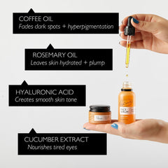 UpCircle Caffeinated Duo – huile visage riche et veloutée pour une hydratation intense.