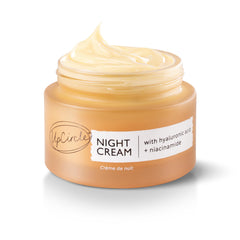 UPCIRCLE Crème Nuit – pot en verre recyclable et emballage aluminium, hydratation nocturne et soin doux.