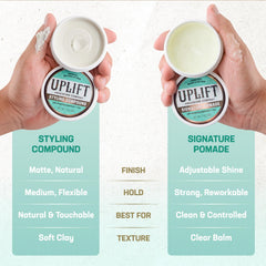 Application facile de la pomade Signature pour modeler rapidement les cheveux