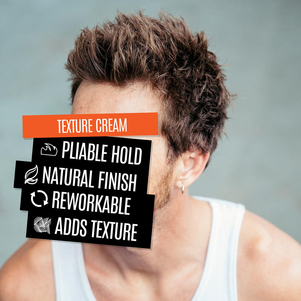Uppercut Deluxe Texture Cream offre une finition mate naturelle pour un look discret.