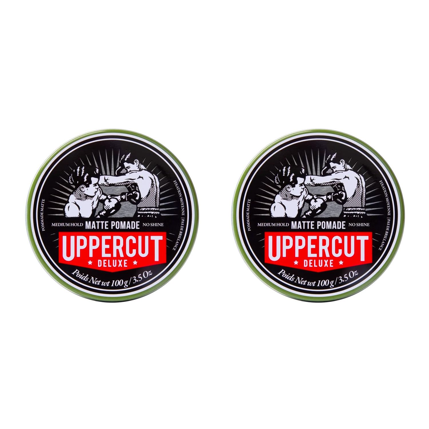 Uppercut Deluxe Pomade à fini mat, bouteille de 100 g prête à l’emploi, look naturel.