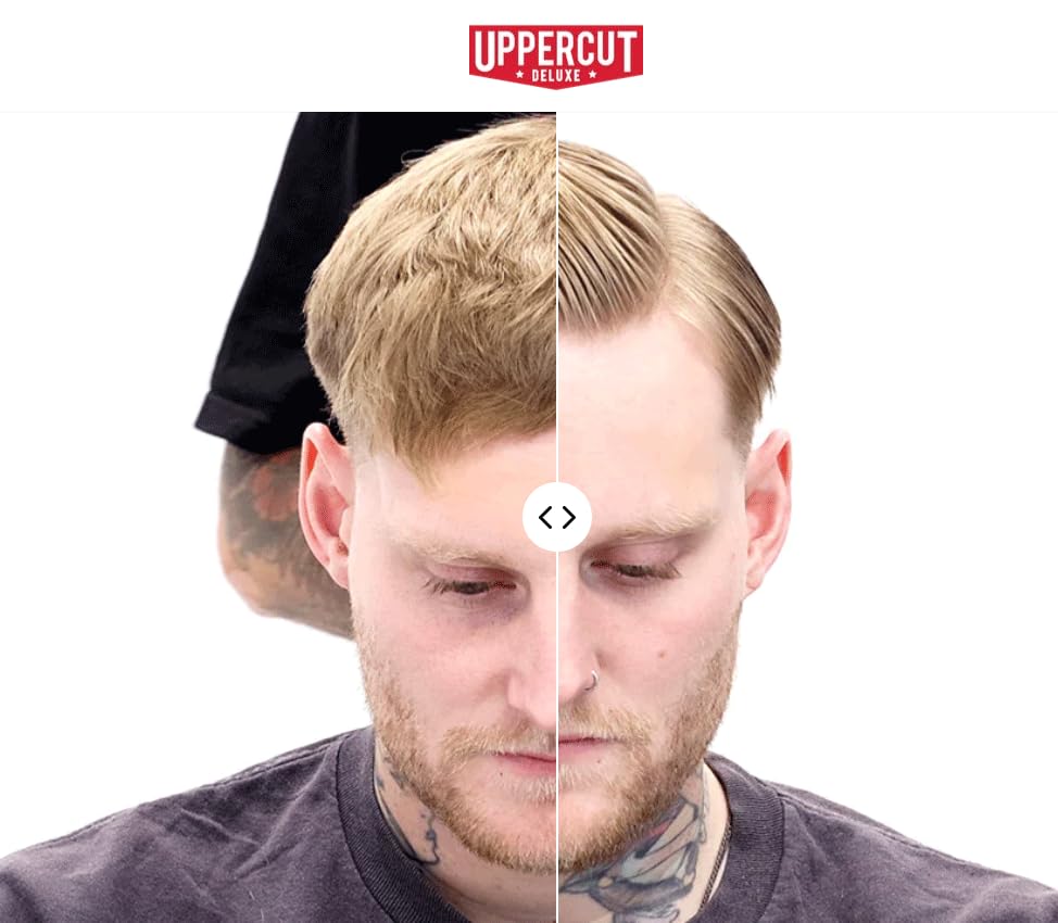 Sculpture précise du pompadour avec Uppercut Deluxe pour un look intemporel.