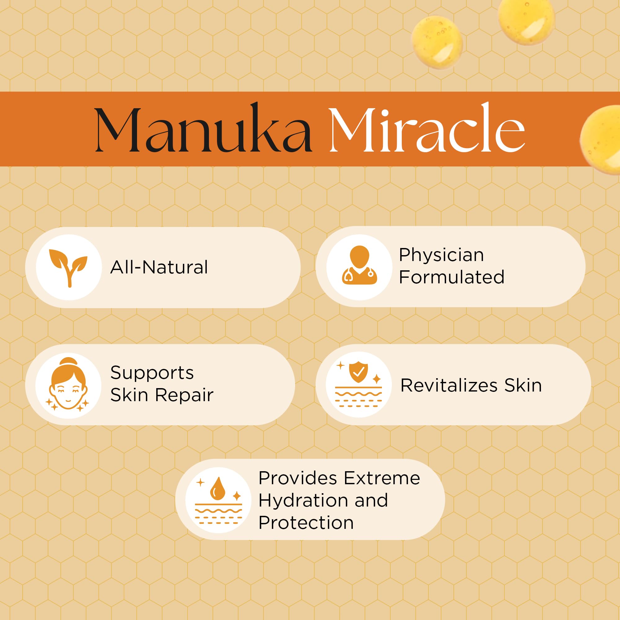 UpWellness Manuka Miracle, ingrédients-clés calendula et miel pour nourrir.
