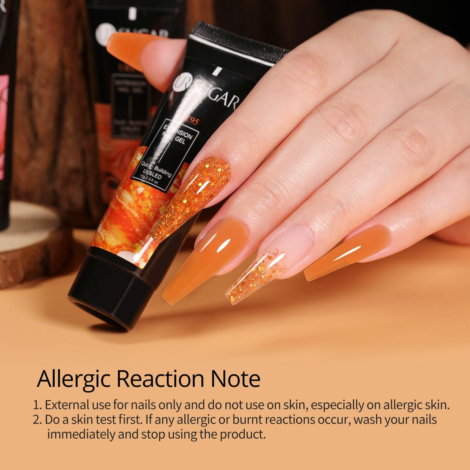 UR SUGAR gel extension couleur Pumpkin pour look automne chaleureux