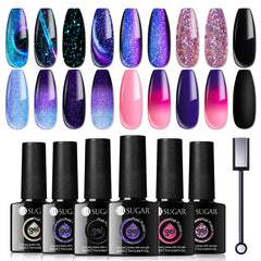 UR SUGAR Vernis Gel Glitter Rose offre un éclat durable et glamour.