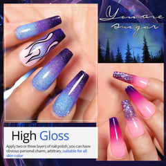 UR SUGAR Vernis Gel Cat Eye violet, effet œil de chat magnétique.