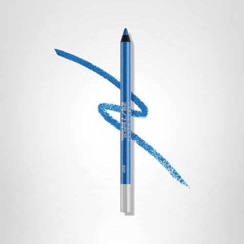 Urban Decay 24/7 Glide-On Roxy, bleu métallique avec paillettes.