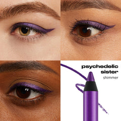 URBAN DECAY Soeur Psychedélique trait précis et couleur violette lumineuse.