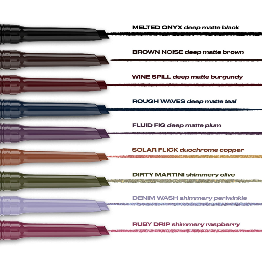 Urban Decay 24/7 Liquid Stick finition olive métallique pour un regard captivant.