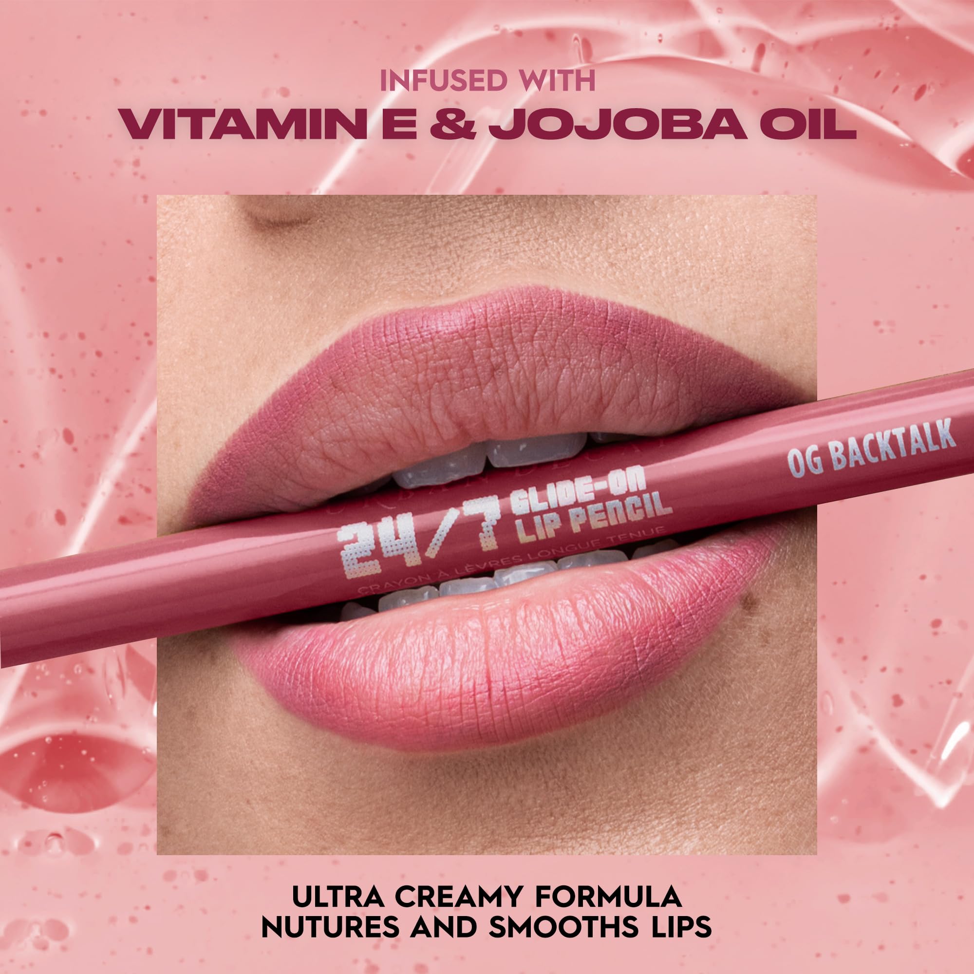 URBAN DECAY 24/7 Glide-On Crayon Lèvres Luv Ya Backtalk : idéal comme base avant rouge.